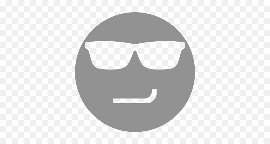 Smirking Face Sunglasses Icon - Grey Smiley Face With Sunglasses Emoji,Smirking Face Emoji