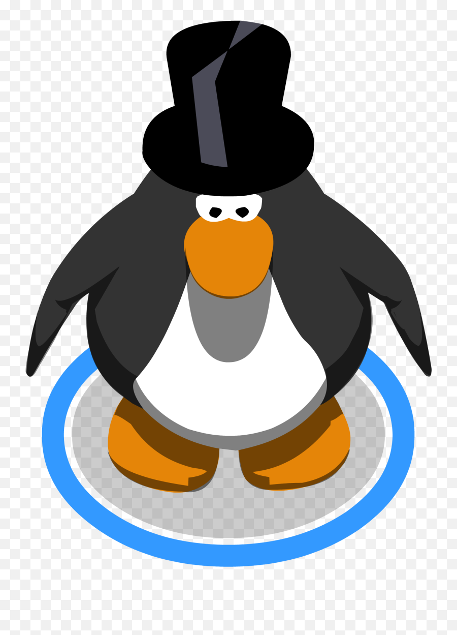Club Penguin Club Penguin Tophat Club Penguin Penguin - Club Penguin Penguin Model Emoji,Top Hat Emoji