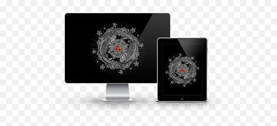 Koi Mandala On Pantone Canvas Gallery - Computer Monitor Emoji,Significado Emoticonos