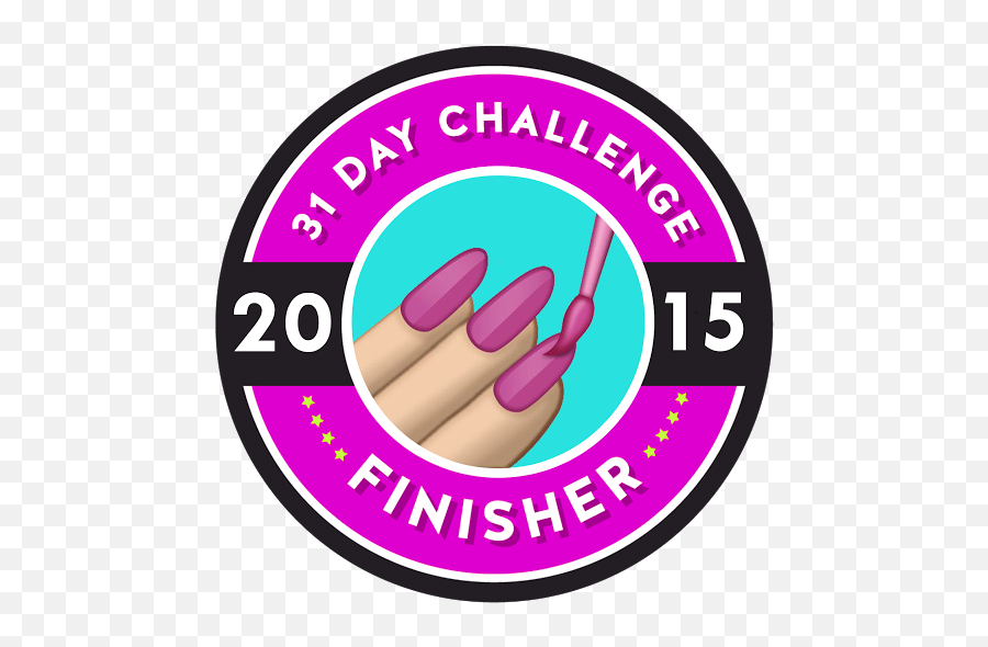31 Day Challenge 2015 Finisher Badges - Circle Emoji,Paint Nails Emoji