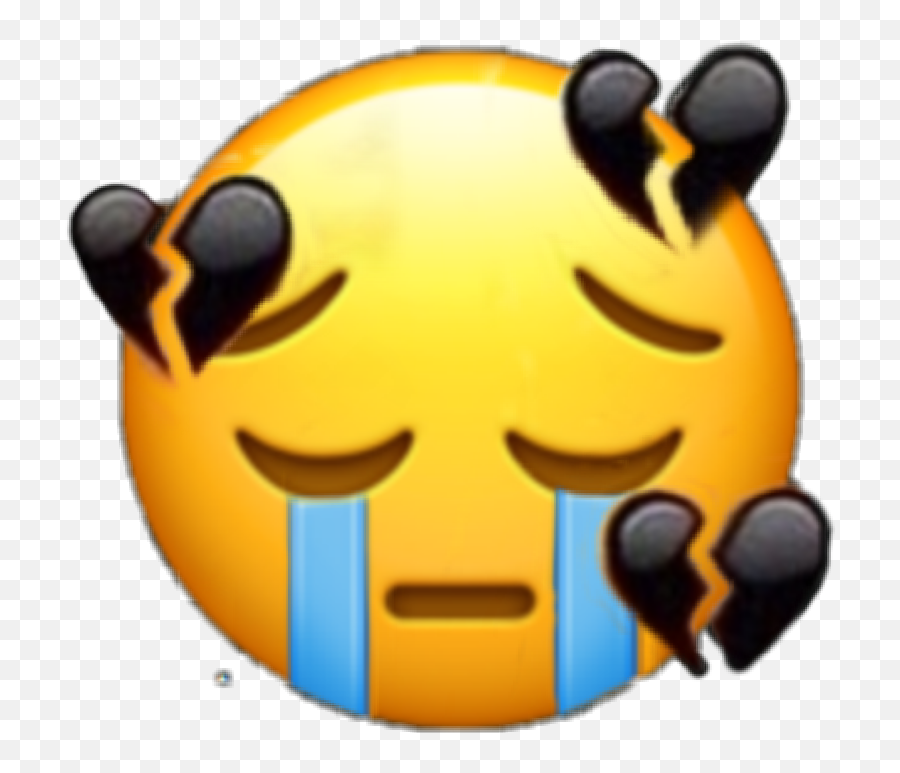 Cry Emoji Iphoneemoji Ios Iphone Love - Sad Broken Heart Emoji,Iphone Crying Emoji