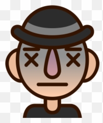 Dead Emoji Emoticon Expired Lifeless Man Smiley Icon - Old Cartoon Cute