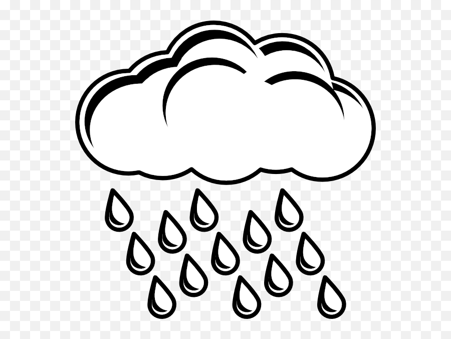 Clipart Rain Percipitation - Sun And Clouds Coloring Png Coloring Rain Emoji,Black Cloud Emoji
