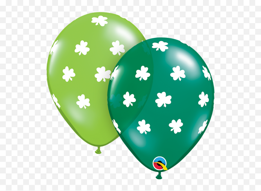 Big Shamrocks Latex - Shamrock Balloons Clipart Emoji,Emoji Balloon Arch