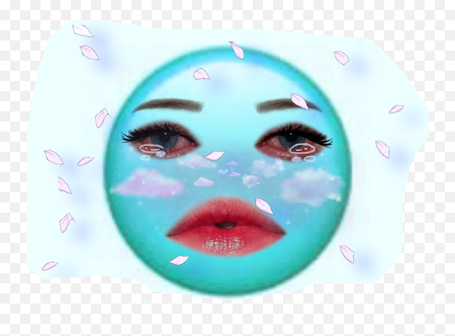 Cry Tears Lips Sad Sticker By Caesilvhjkf9erg3ju9r - Girly Emoji,Cute Sad Emoji
