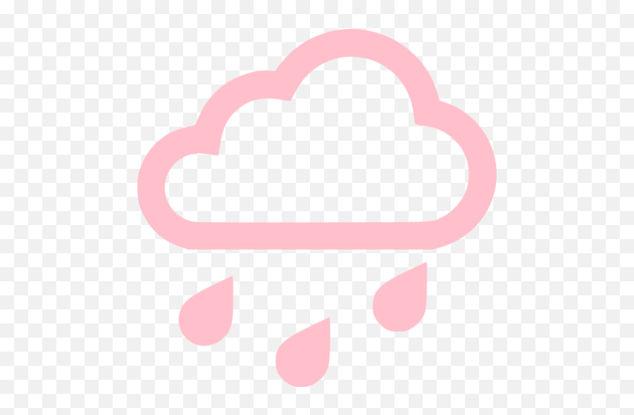 Pink Rain Icon - Free Pink Weather Icons Rain Pink Emoji,Make It Rain Emoticon