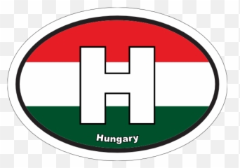 Hungary Flag Oval Sticker - Emoji