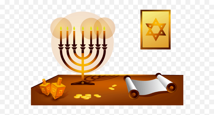 Happyhanukkah Ftestickers Menorah Star - Hanukkah Emoji,Dreidel Emoji