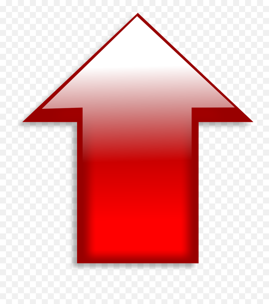 Up Arrow Red Symbol Sign - Yukari Ok Iareti Png Emoji,Flip Desk Emoji
