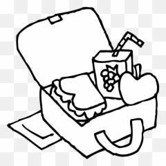Lunch Box Clipart Images - School Lunch Clipart Black And White Emoji,Emoji Lunch Bag