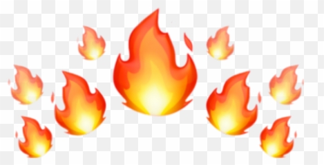 Fire Emoji Filter Orange Crown Heartcrown - Fire Emoji Png,Fire Emoji Png