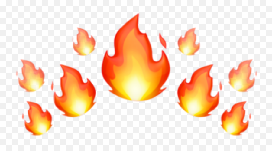 Fire Emoji Filter Orange Crown Heartcrown - Fire Emoji Png,Fire Emoji Png