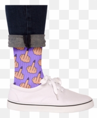 Middle Fingers Socks - Boot Emoji