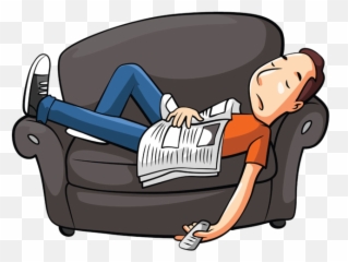 Couch Potato - Sleep On The Sofa Clipart Emoji