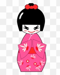 Japanese Clipart Character Japanese - Clipart Japanese Girl Emoji,Japanese Doll Emoji