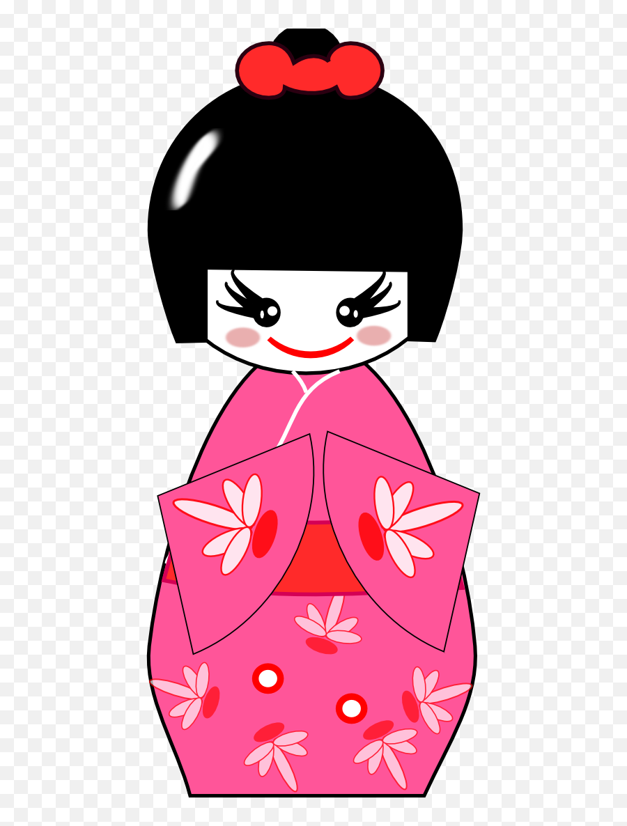 Japanese Clipart Character Japanese - Clipart Japanese Girl Emoji,Japanese Doll Emoji