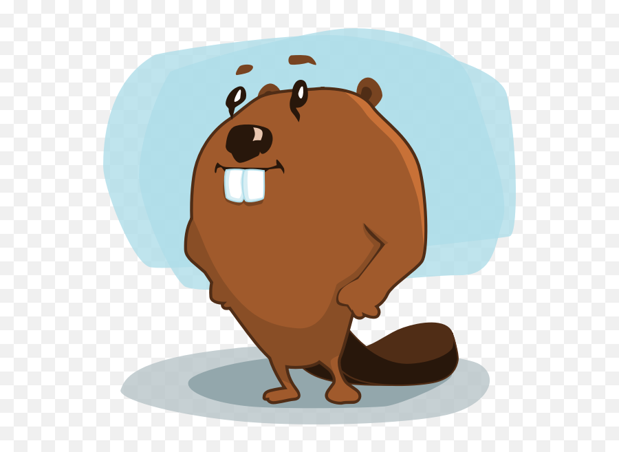 Vector Image Of Cartoon Beaver With - Cartoon Animal Animation Emoji,Funny Moving Emoticons