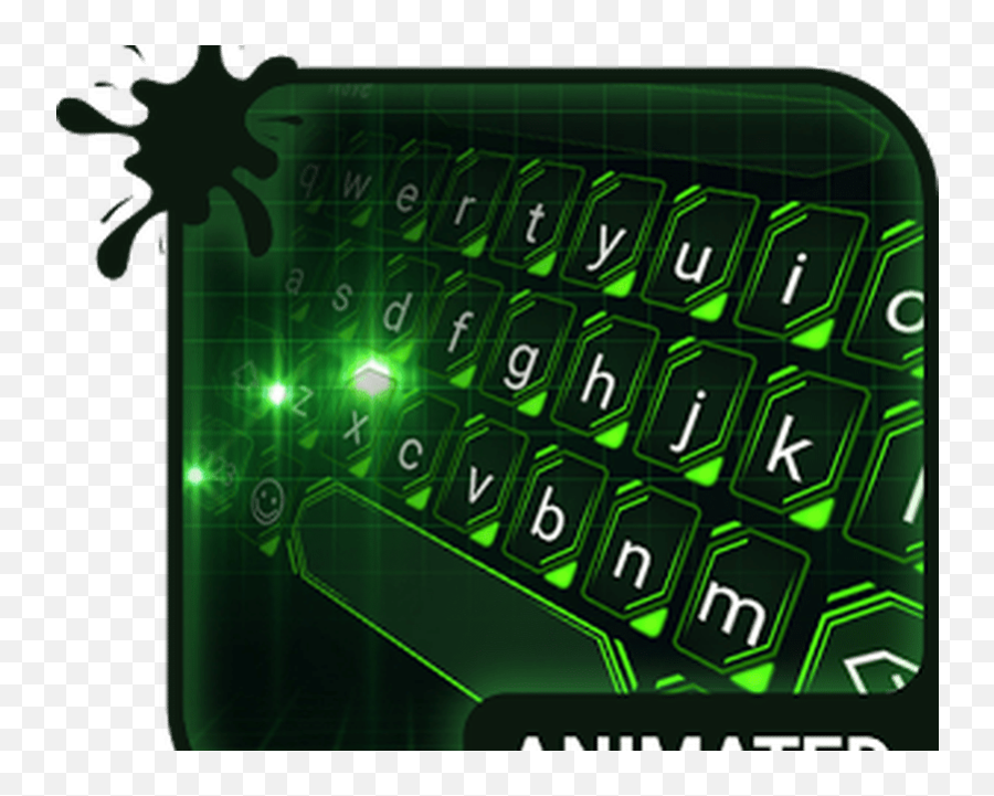 Green Light Animated Keyboard Android - Computer Keyboard Emoji,Android Wave Emoji