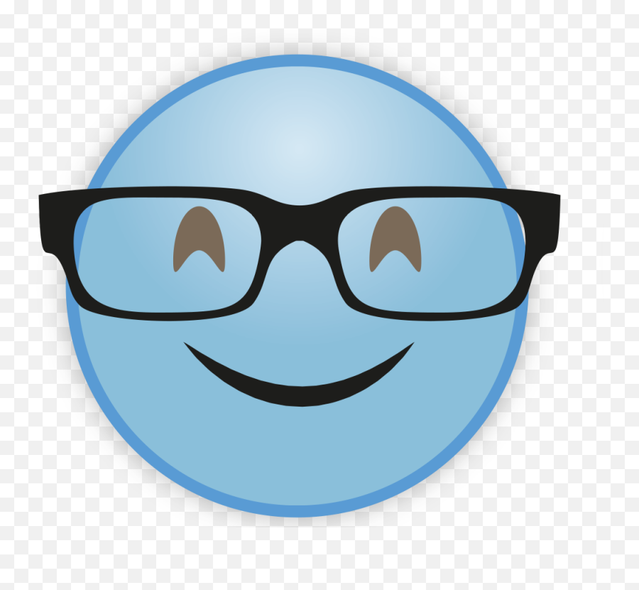 Sky Blue Emoji Png Picture - Emoji With Glasses Moving,Blue Emoji