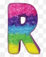 Candy Letter R Initial Pillow - Rock Emoji
