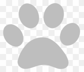 Pawprint clipart clear background - Transparent Grey Print Emoji
