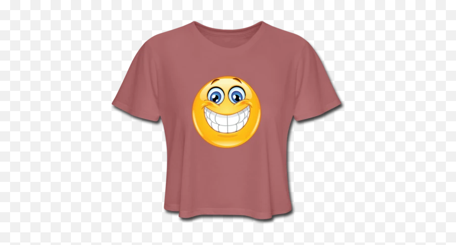 Women T - Shirt U2013 Elated Reunions Emoticon Emoji,Big Smile Emoticon