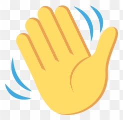 Waving Hand Sign Emoji Emoticon Vector Icon - Black Background