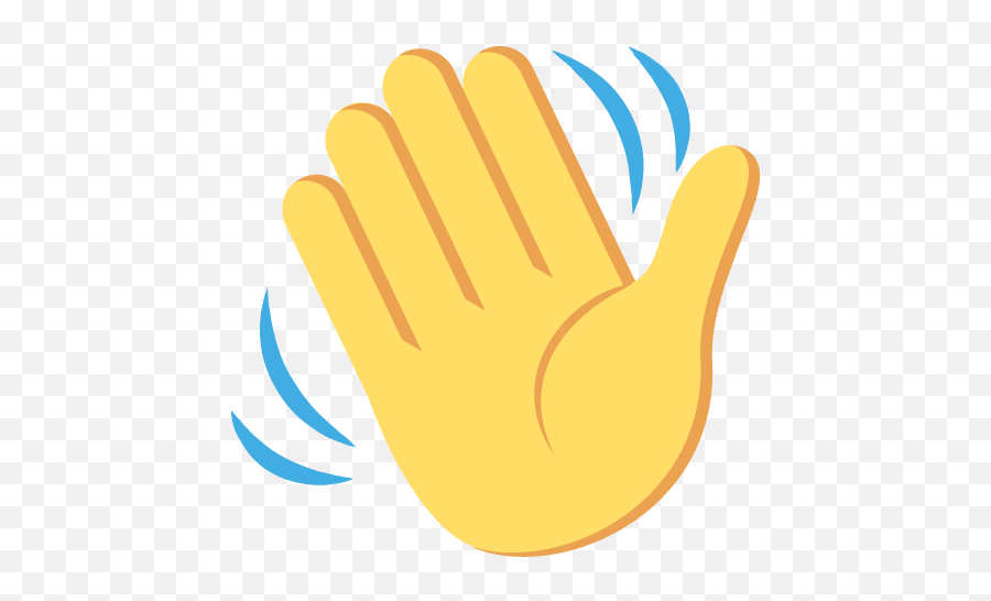 Waving Hand Sign Emoji Emoticon Vector Icon - Waving Emoji Black Background,Emoticon Meaning