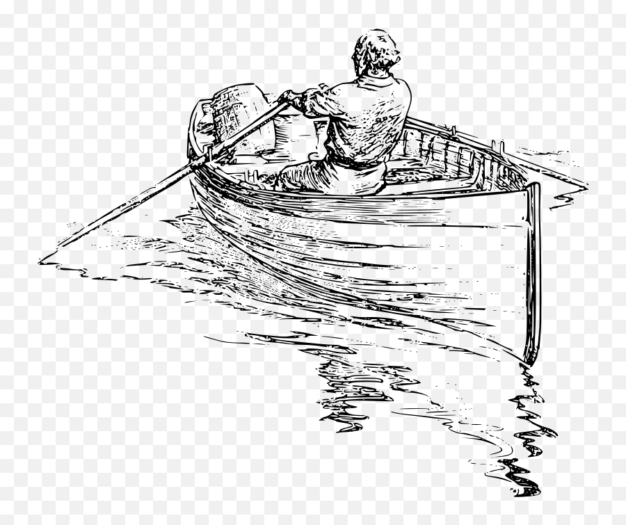 Clipart Woman Rowing Picture - Person In Rowboat Drawing Emoji,Rowboat Emoji