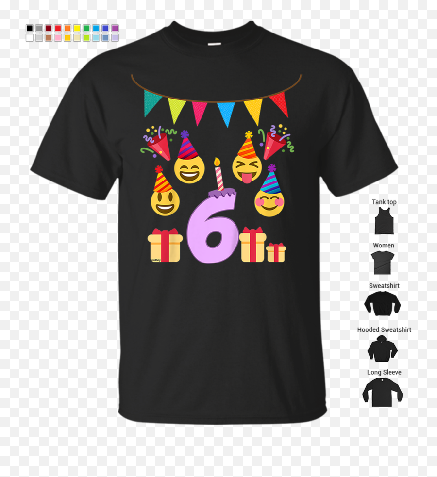 Kids 6th Birthday T Emoji,Emoji Tank Top