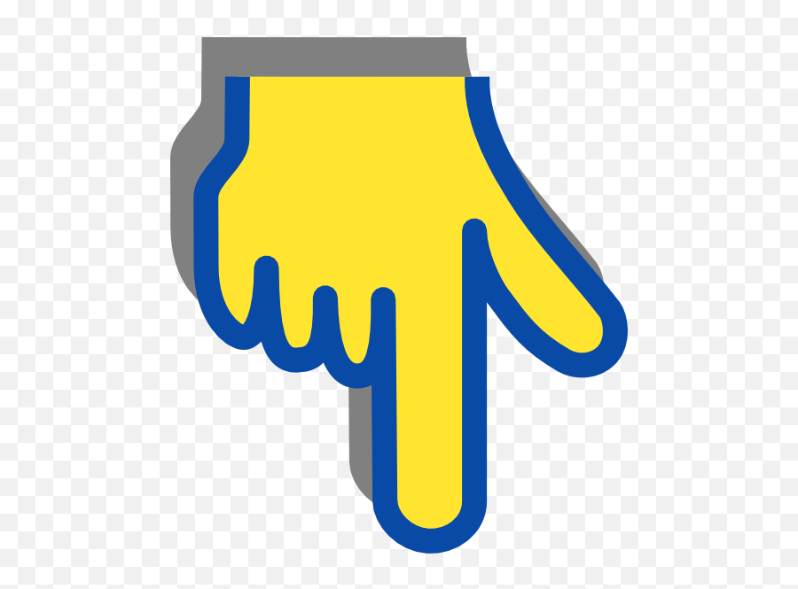 Finger Pointing Down Clipart - Hand Pointing Down Clipart Emoji,Pointing Down Emoji