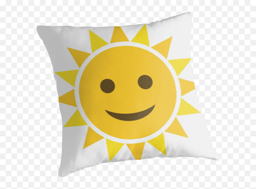 Throw Pillow - Cushion Emoji,Sun Emoticon