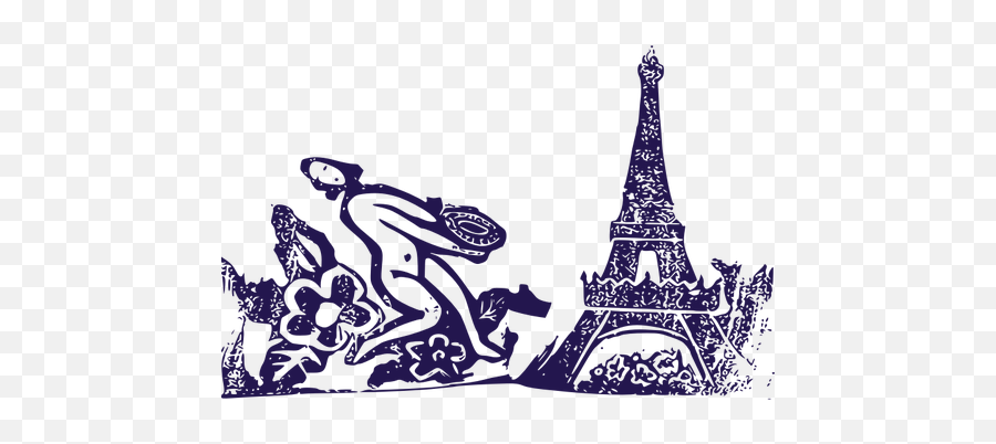 Lady And Eiffel Tower Emoji,Eiffel Tower Emoticon