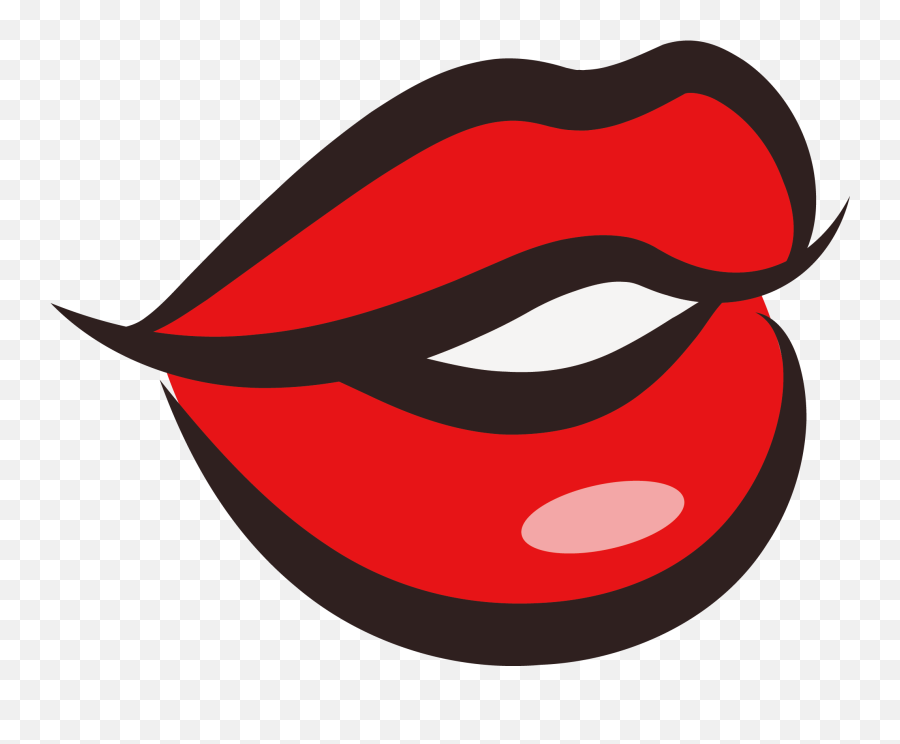 Closed Lips Drawing - Lip Clip Art Kiss Emoji,Lips Sealed Emoticon