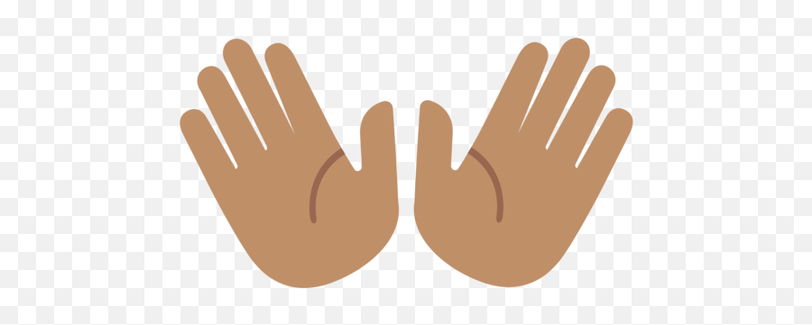 Medium Skin Tone Emoji - Open Hands Emoji,Open Hand Emoji Meaning
