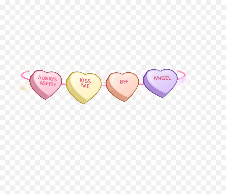 Loop Ring Hearts Candyhearts Candy Valentinescards Vale - Heart Emoji,Emoji Valentines Cards