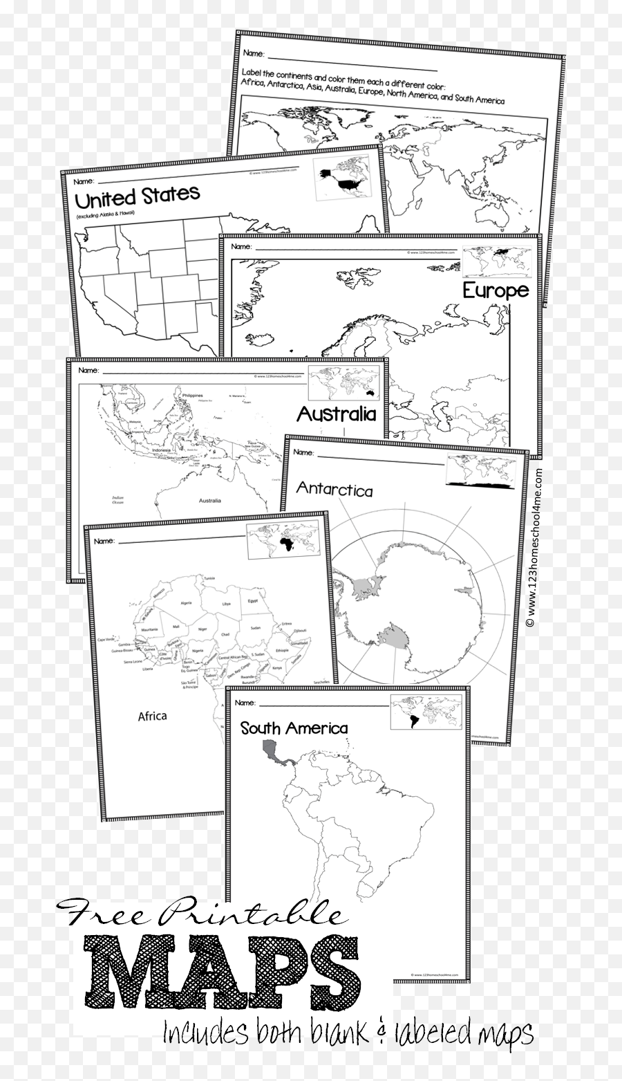Map Clipart Five Theme Geography Map Five Theme Geography - American Continent For Kids Worksheet Emoji,Antarctica Flag Emoji