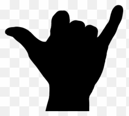 Shaka Sticker - Hang Loose Hand Silhouette Emoji,Shaka Emoji