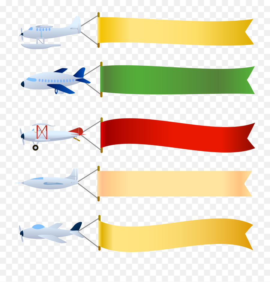Graphics Vector Banner Transparent U0026 Png Clipart Free - Airplane With Banner Emoji,Flag Airplane Emoji