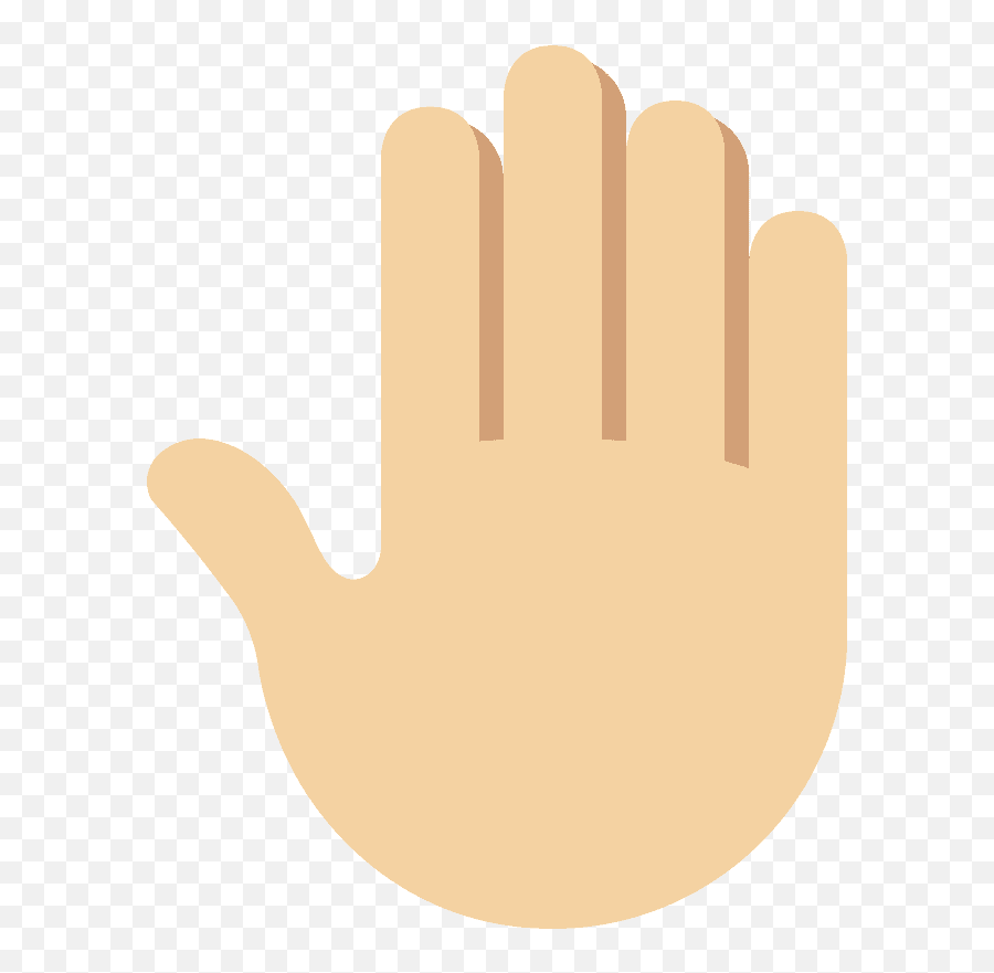 Raised Back Of Hand Emoji Clipart - Clip Art,The Hand Emoji