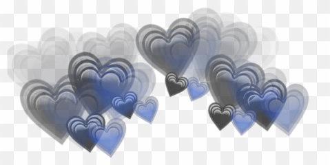 Black Blue Emoji Hearts Crown Sticker - Lovely,Rope Emoji