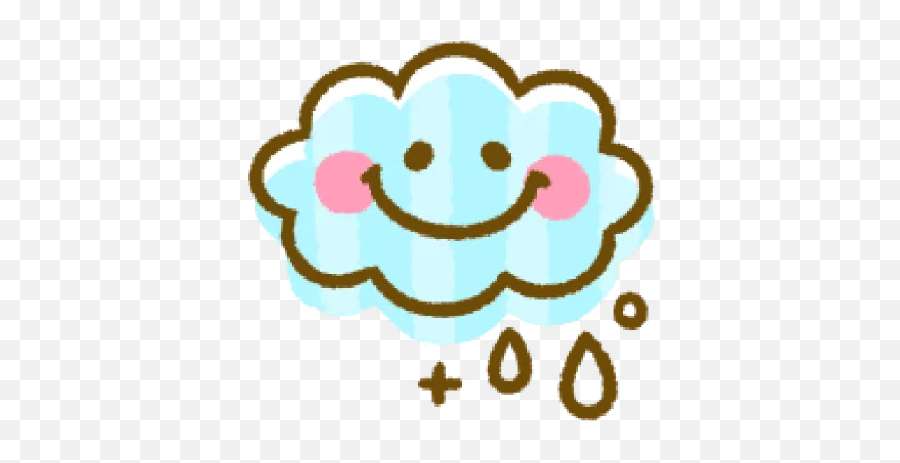 Cute Stickers For Whatsapp - Nube Con Cara Dibujo Emoji,Cute Text Emojis