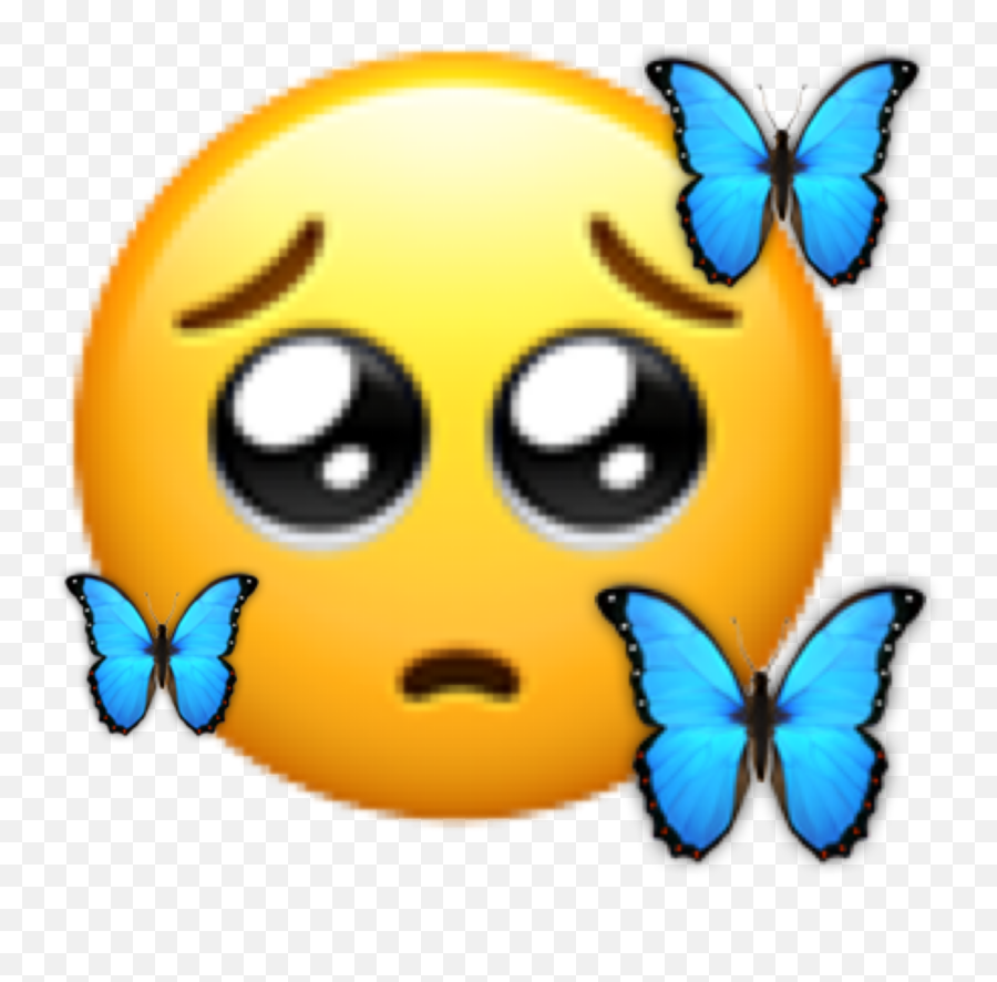 Emoji Butterfly Puppydogeyes You - Crying Heart Emoji Gif,Butterfly Emoticon