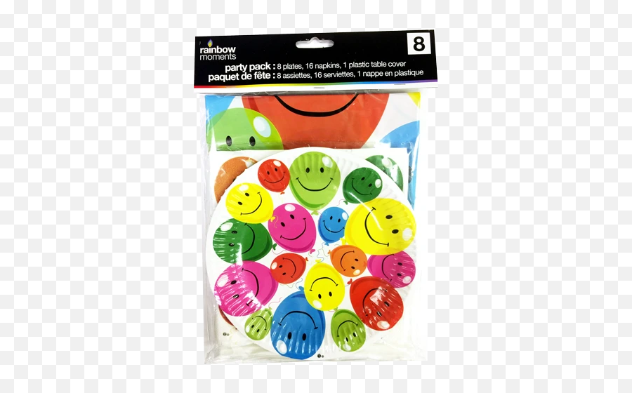 Tableware Kit For 8 U2013 Happy Balloons Theme Gloco Accents Can - Dot Emoji,Emojis Balloons