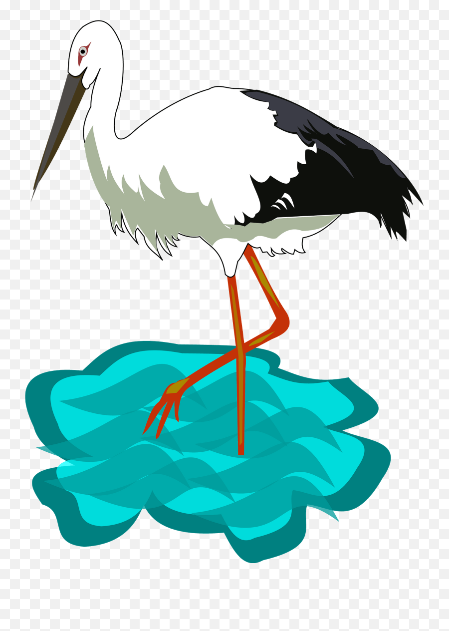 White Stork Clipart - Long Emoji,Stork Emoji