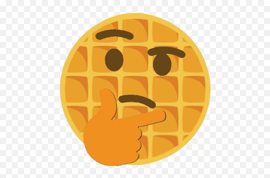 Thinking - Thinking Waffle Emoji,Waffle Emoji
