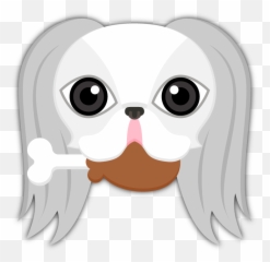 Japanese Chin Emoji Stickers Are You A - Japanese Chin,Drumstick Emoji