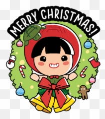 Christmas - Ang Ku Kueh Girl Christmas Emoji,Merry Christmas Emoji Text