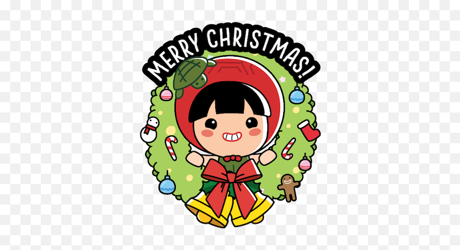 Christmas - Ang Ku Kueh Girl Christmas Emoji,Merry Christmas Emoji Text