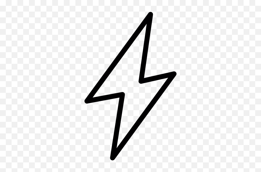 Lightning Bolt Outline Icons - Lightning Bolt Outline Png Emoji,Lightning Emoji